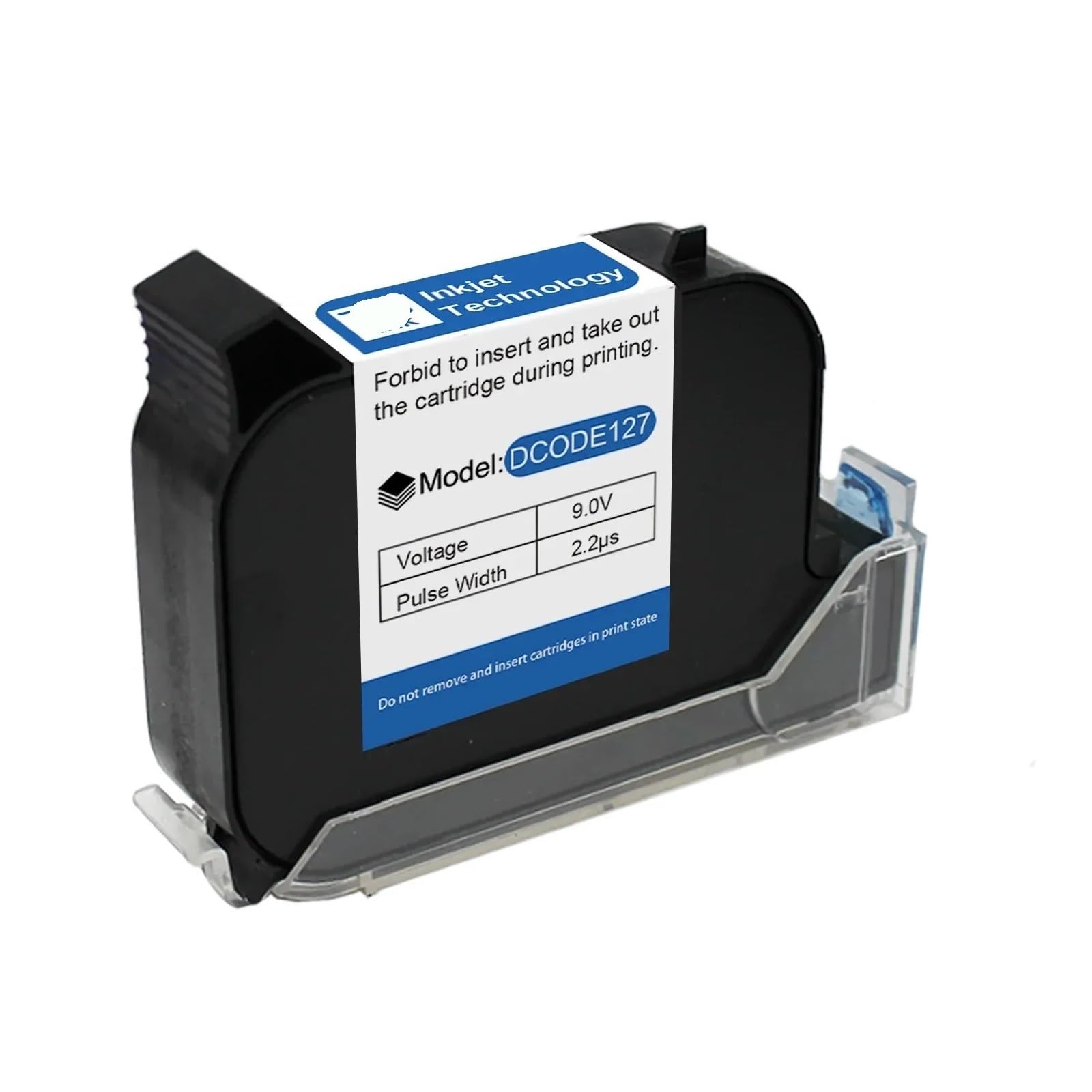 Cartuccia Nera Solvente 12.7mm for Stampante Termica Inkjet