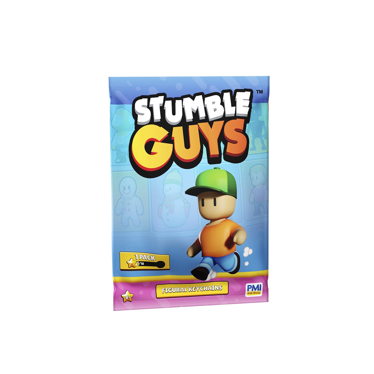 Stumble Guys Figural Keychains 1-pack Foil Bag, Mixed, Small (35.7 cubic centimeters)