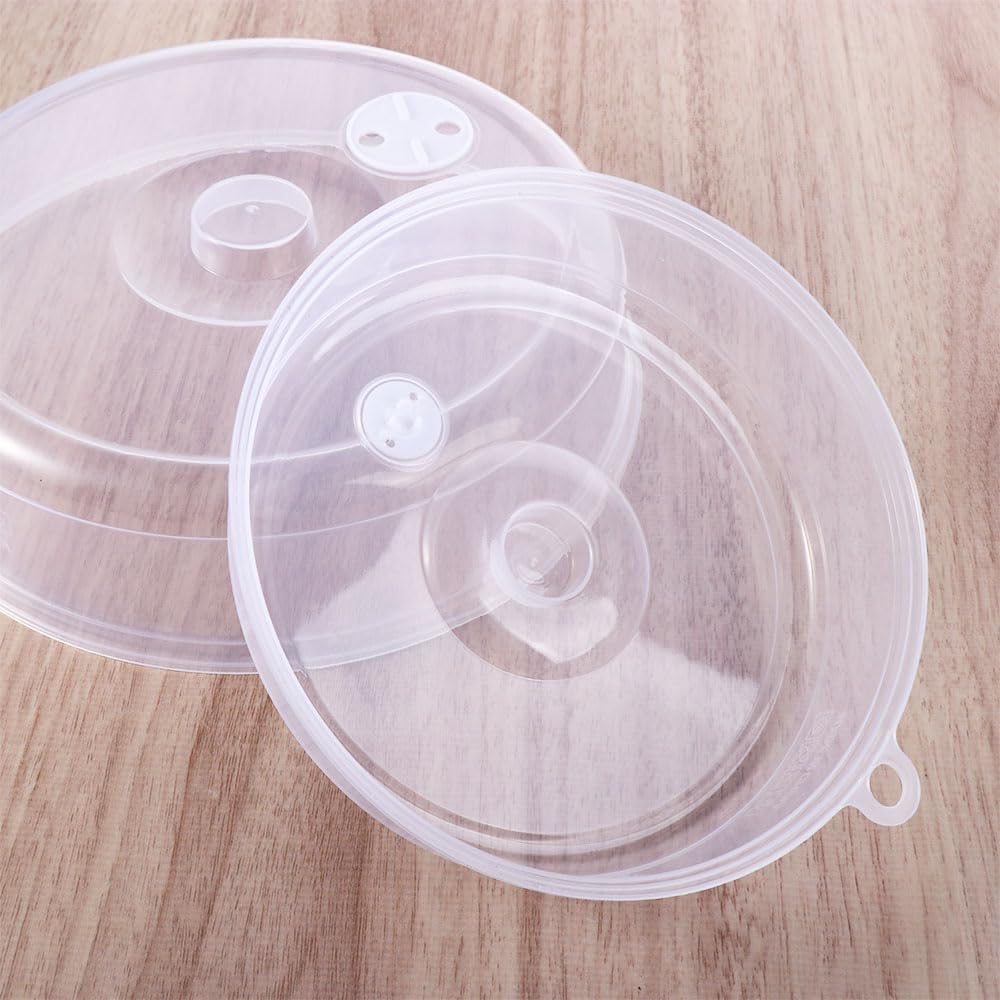 Vctitil Mikrowellen-Abdeckung, 22,9 cm, Mikrowellen-Spritzschutz für Lebensmittel, Mikrowellentellerabdeckungen mit verstellbaren Dampföffnungen, spülmaschinenfest und BPA-frei (2 Stück)