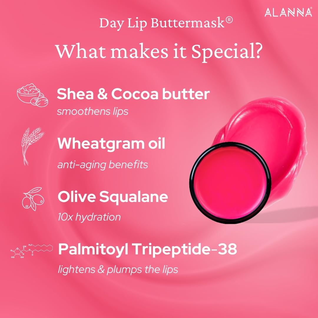 ALANNA Day Lip ButterMask & Beet and Berry Lip Scrub | For Dark & Dry Lips | For Dark Pigmented Lips 1