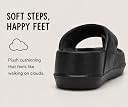Kraasa Shoal Slippers for Women | Slip-On Flip Flops Black gallery image