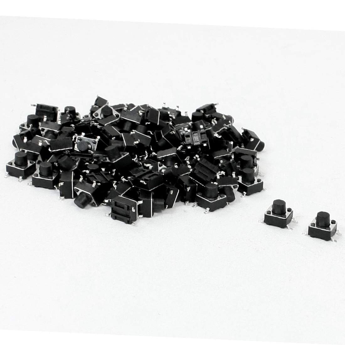 New Lon0167 97 Pcs 6x6x6mm SMD SMT PCB 4 Pins Momentary Ta_ctile Ta_ct Push Button Switch(97 Stücke 6x6x6mm SMD SMT PCB 4 Pins Momentary Tactile Tact Druckschalter