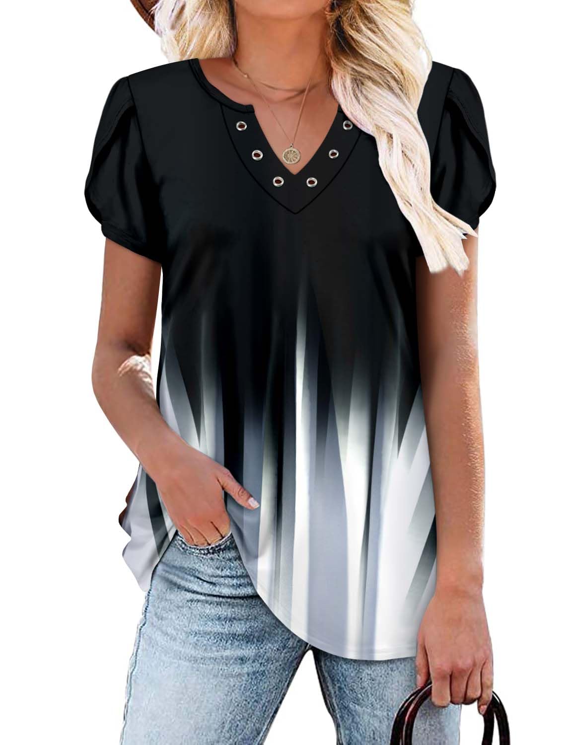 onlypuff Tunic Tops for Women Flowy Boho Tops