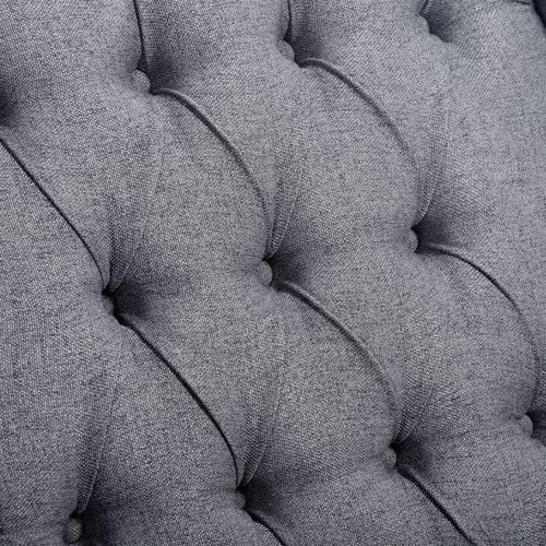 Miniatura 6 de i-POOK Silla reclinable de 27 pulgadas de ancho, silla reclinable manual con ribete de clavo y patas de abedul, sofá individual copetudo para el