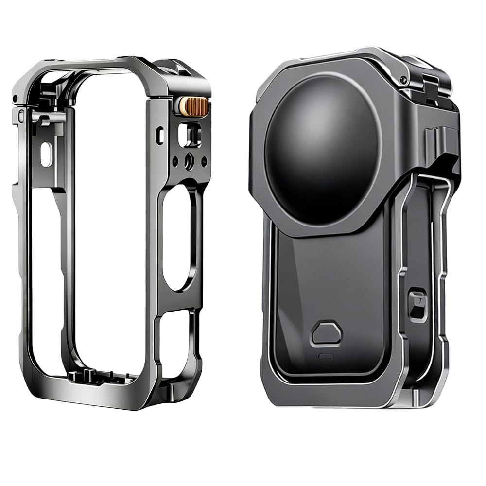 Cadre en Aluminium pour Insta360 X6, Support avec Griffe et Cache-Objectif en Silicone