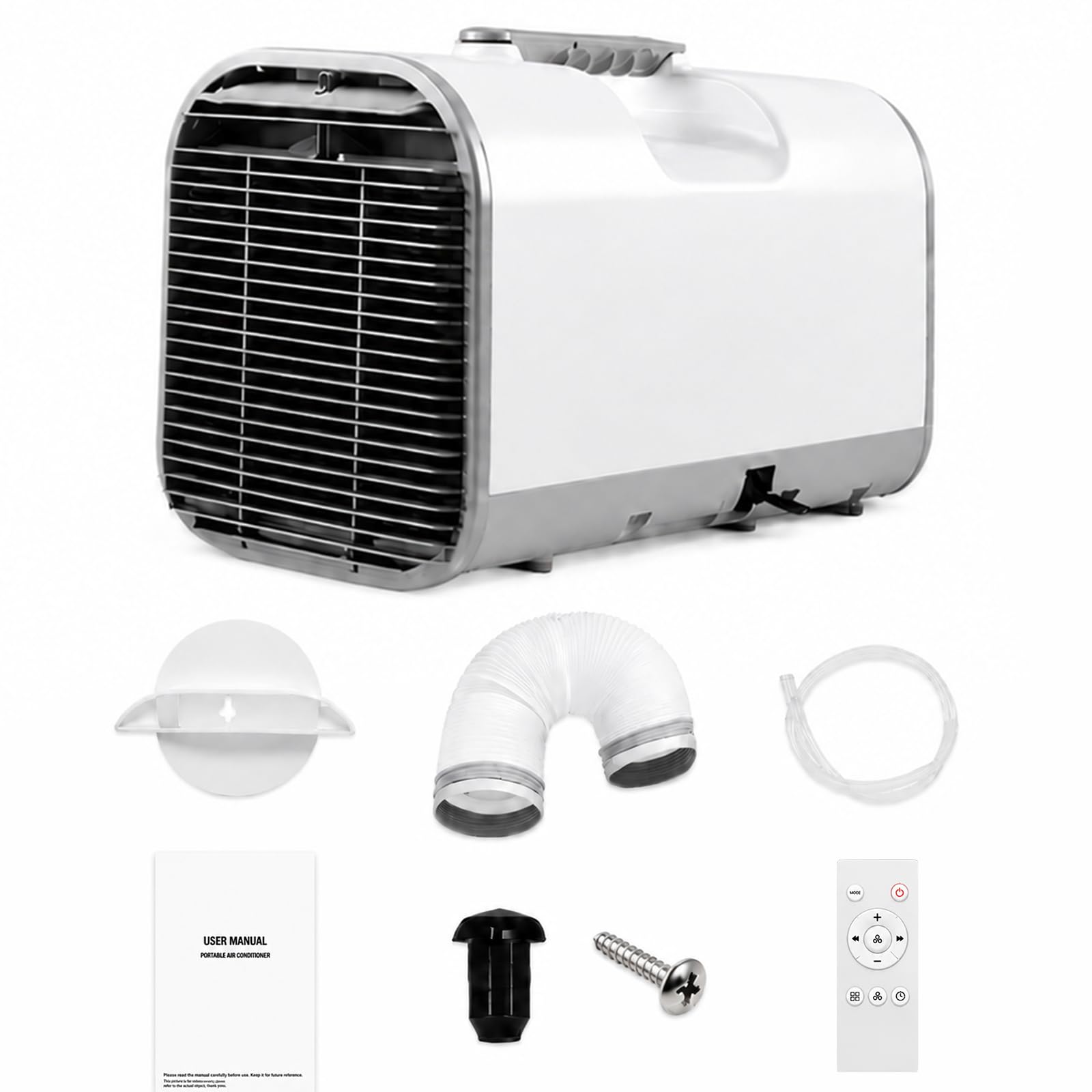 FgdVrelnor 4000 BTU Portable Tent Air Conditioner, 4-in-1 Quiet Small AC Unit with 420W Low Power, Windowless AC for Tent, RV, Truck, Van, Car, Garage, Indoor & Outdoor Use