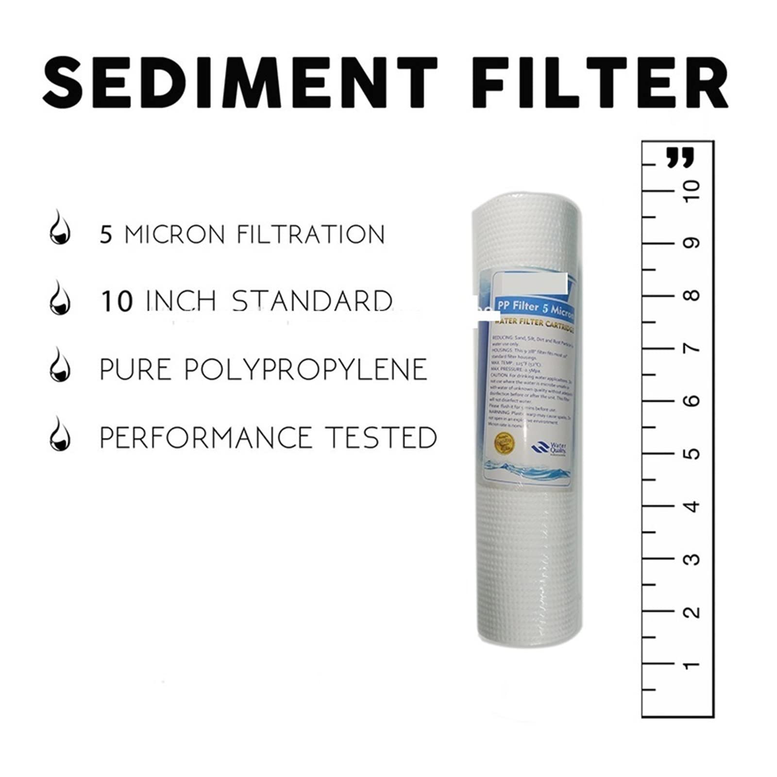 Filtro de agua debajo del fregadero, Filtro de algodón Pp de 1 micra + filtro de carbón activado granular + filtro de agua de carbón comprimido Cto for ósmosis inversa de 5 etapas Utilizado en su coci