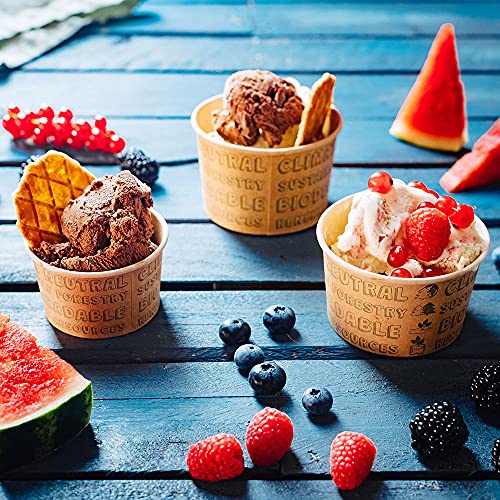 BIOZOYG Coppette da gelato di carta 50 pezzi i