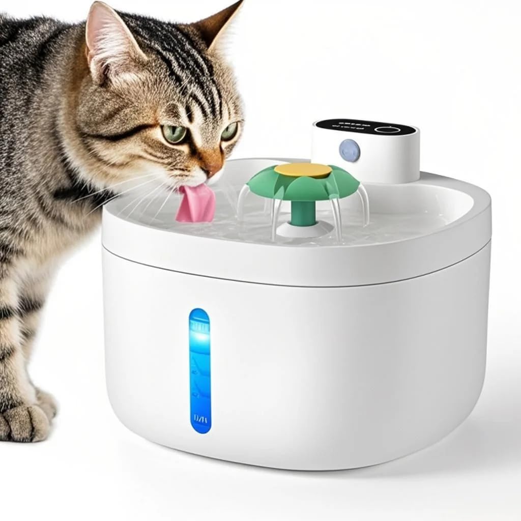 Wireless Cat Water Fountain,42000mAH Battery Operated Cordless Cat Fountain,91OZ/2.6L Automatic Pet Water Dispenser Rechargeable Drinking Fountains