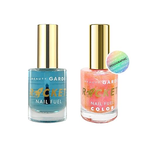 BeautyGARDE Rocket Nail Fuel & Polish - Cuidado de uñas, paquete de 2  1 combustible de uñas de cohete y 1 color de esmalte de uñas  Rosa eléctrica,