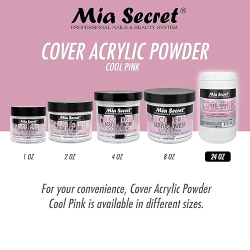 Miniatura 2 de Mia Secret Cubierta acrílica en polvo rosa frío, 1.5 libras.