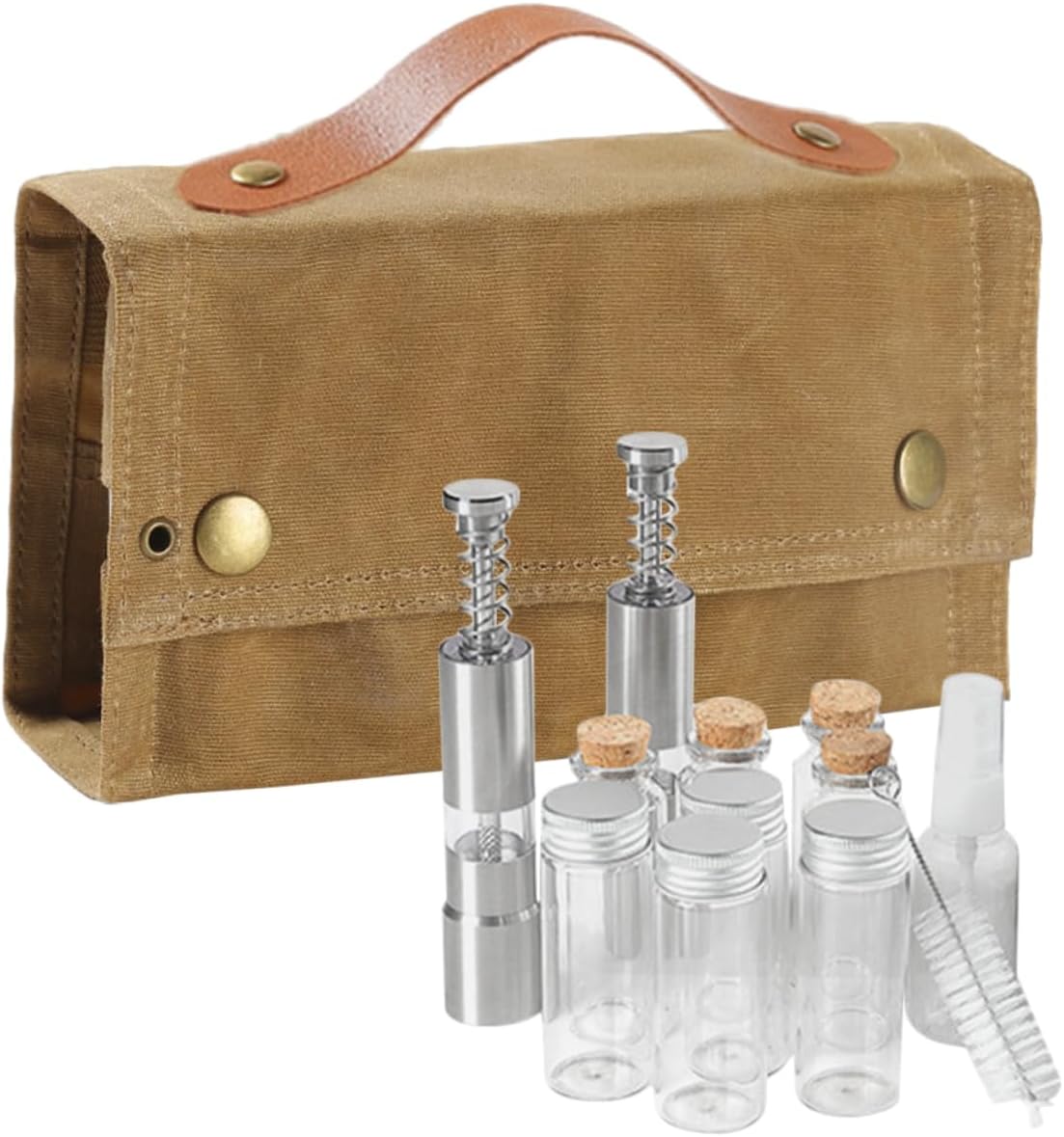 PRETYZOOM 1set Camping Spice Holder Portable Spice Container Stylish Storage Bag for Outdoor Bbq and Travel Seasonings Lightweight Convenient Design for Easy Carrying