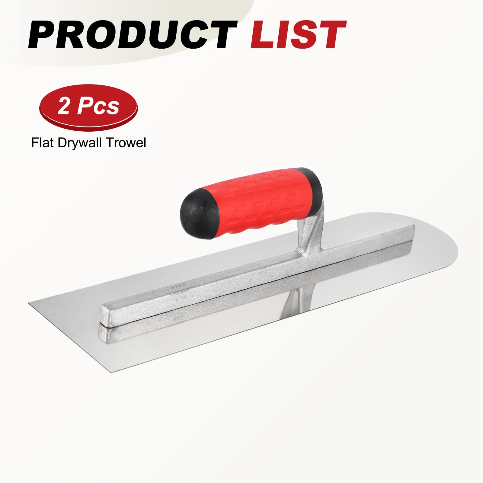 QUARKZMAN 2 PCS Llana Redonda Para Drywall 14" x 4" Herramientas Manuales