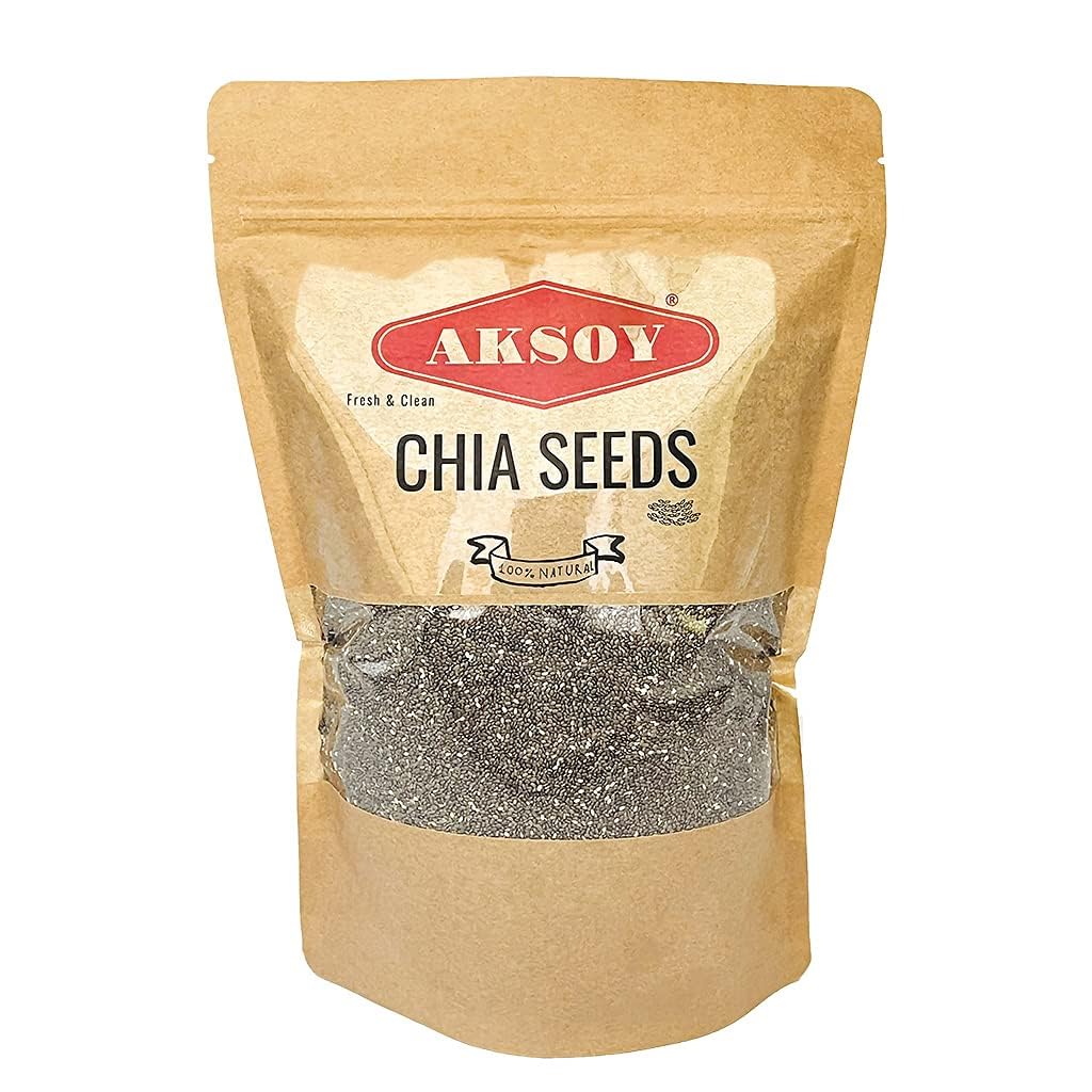 Aksoy Premium Raw Black Chia Seeds, 2.5KG | Non-GMO | Vegan, Keto & Paleo | Nutrient-Dense Seeds with 3g Protein & 5g Fiber for Salads, Yogurt & Smoothies (Packaging May Vary)