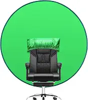 fundo fotografico,fundo verde,tela verde chroma key 143 cm Dobrável dupla face, capa de cadeira, tecla cromada, tela de fundo para transmissão, fotografia, chroma key, jogos, zoom, chat de vídeo