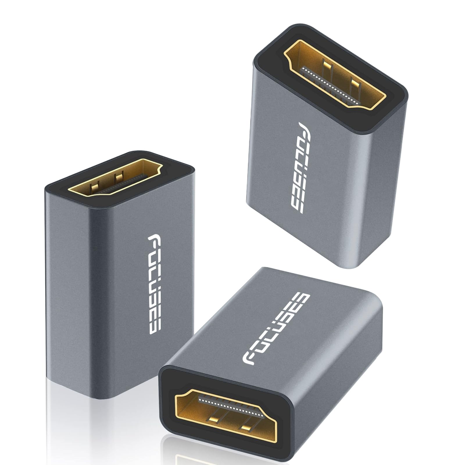 Focuses 3 Pack 8K HDMI 2.1 Female to Female Adapter, HDMI Coupler Extension Adapter, Extend Your HDMI Cables with Ultra High Definition