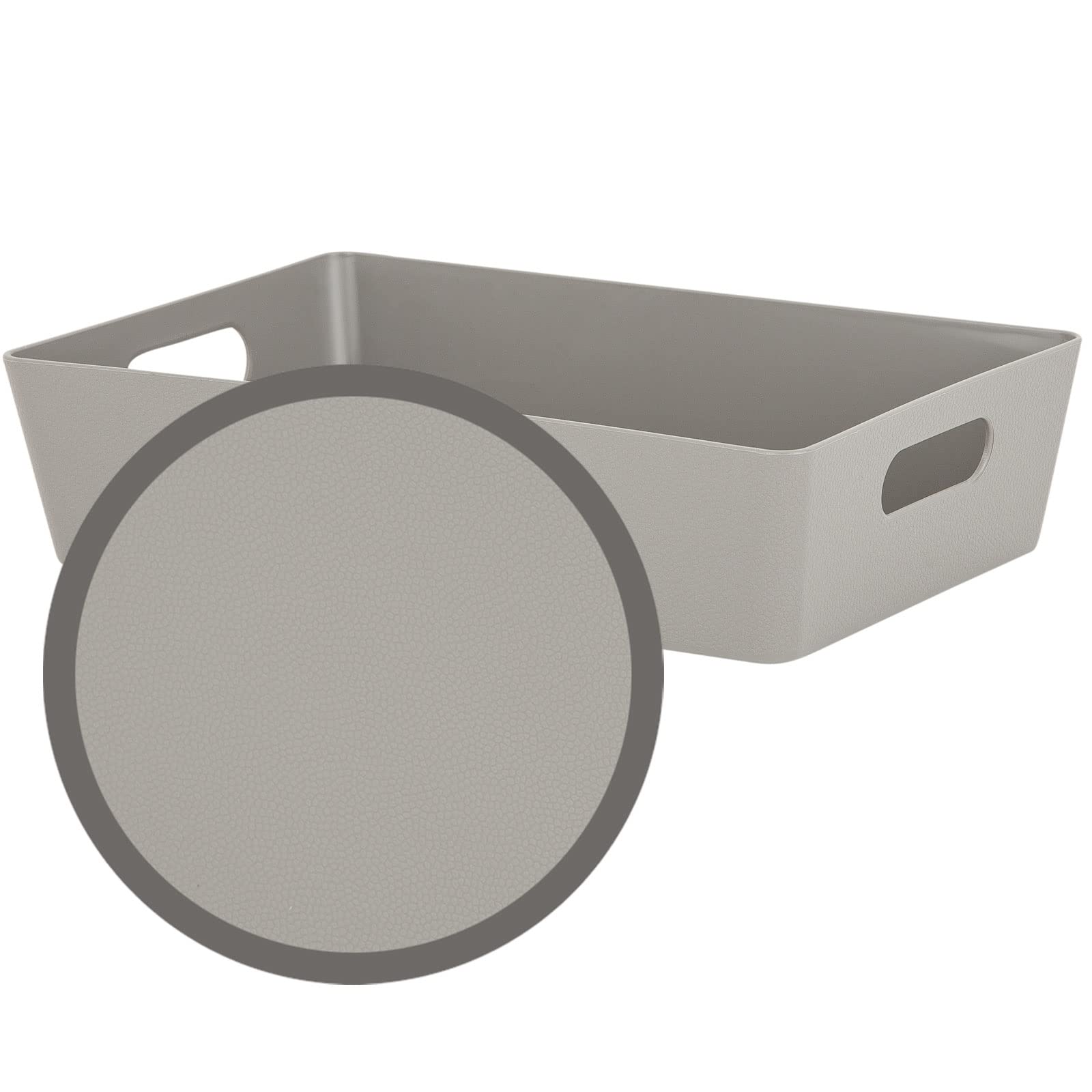#11 12x Ordnungsboxen 6cm hoch TAUPE 25x17x6cm 2L DINA5 Ordnungskorb