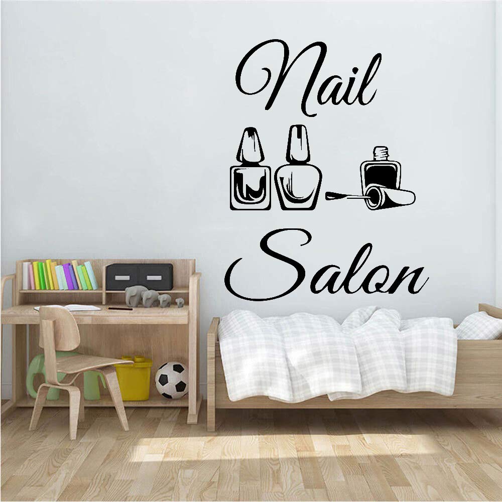 Gadgets Wrap New Design Nail Salon Vinyl Wall Sticker Mural for Girls Bedroom Nail Salon Decor Removable Decal Creative Stickers-image-23