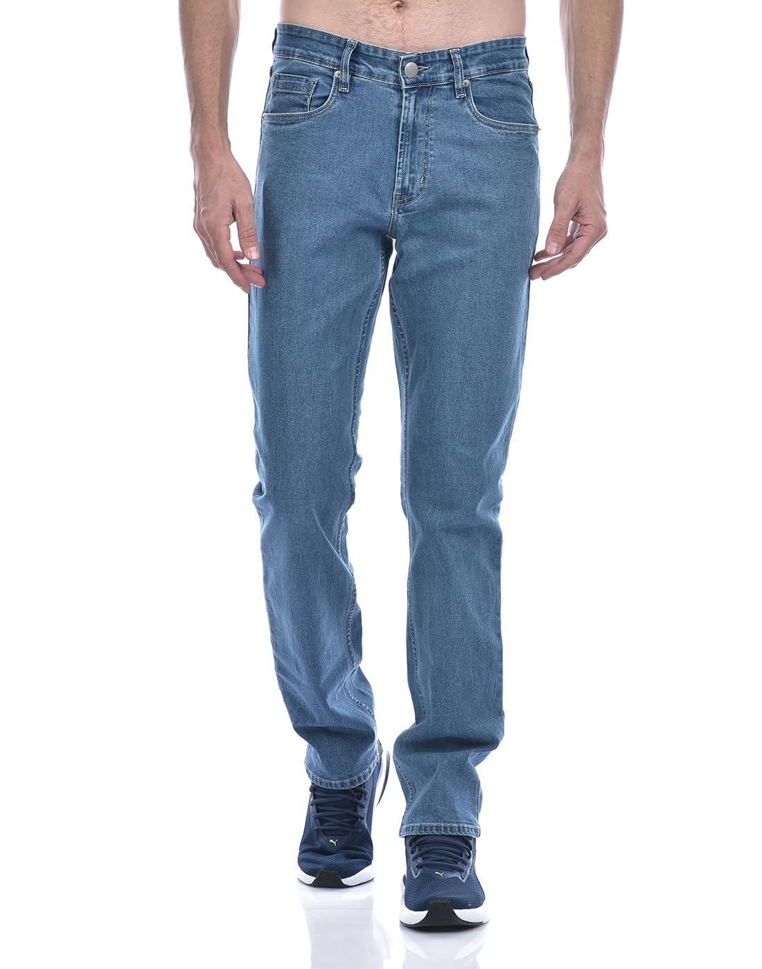 Numero Uno Men’s Vintage Mid Blue Wash Regular Fit Sustainable Jeans Numero Uno Men’s Vintage Mid Blue Wash Regular Fit Sustainable Jeans