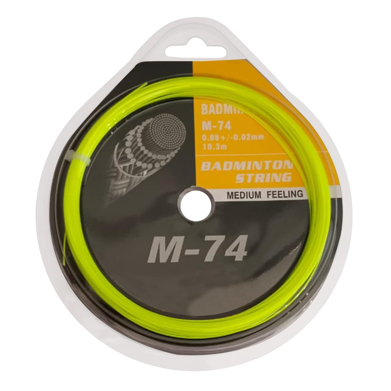 Morex Basic Starters Badminton Gut Strings – 0.68mm High-Performance Badminton String for General Rackets | Durable, Lightweight, Synthetic Gut for Beginners & Intermediate Players (Yellow)