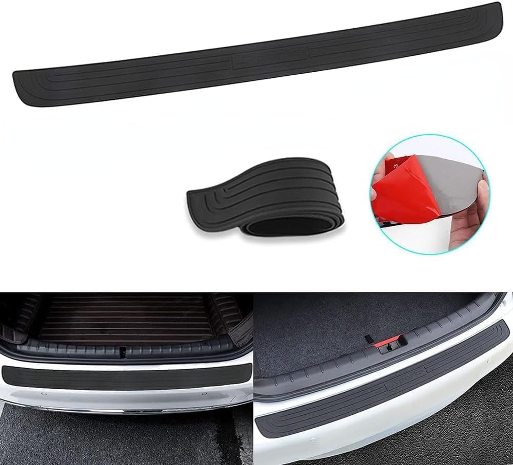 Protección Paragolpes Trasero Negro Para VW CADDY Entre 2004 Y 2015 Para Parachoques Pintados Cg10974