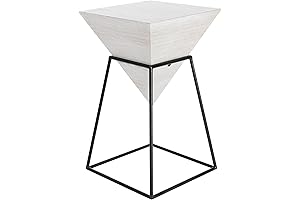 Striking Black and White Geometric End Table