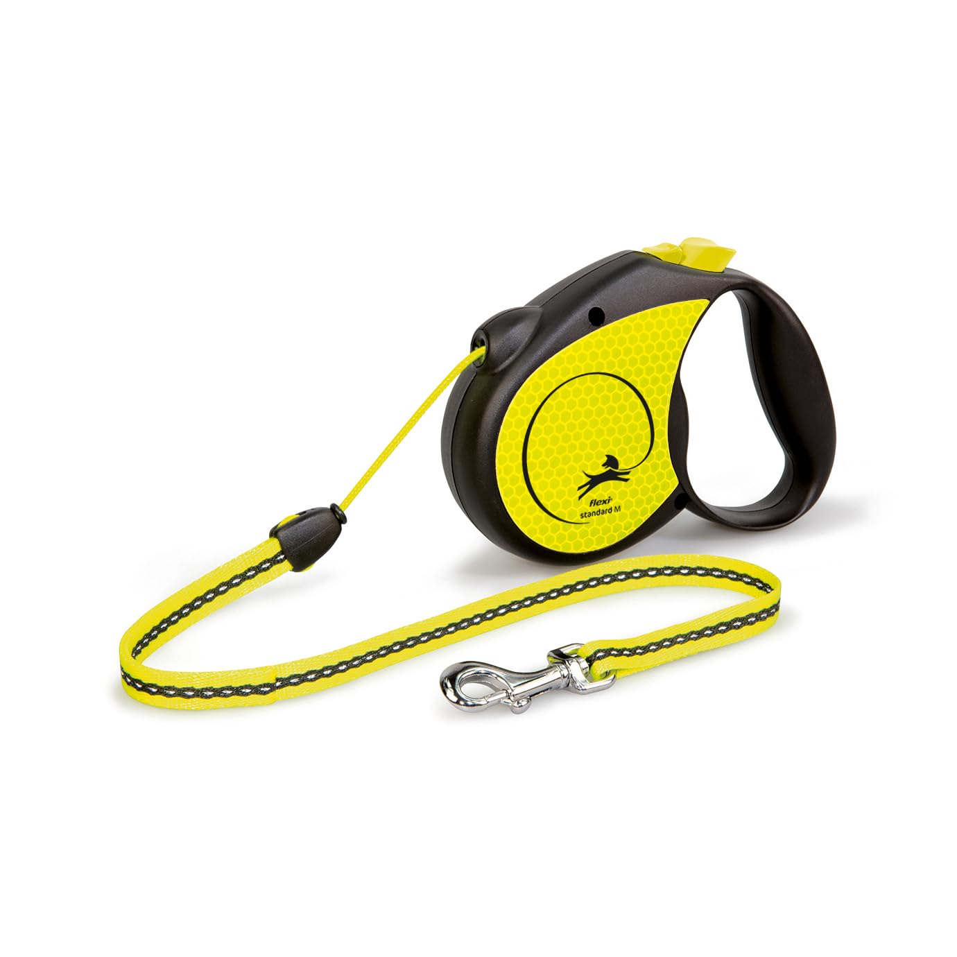 flexi Rollleine Neon Reflect M Seil 5 m Neon/schwarz für Hunde bis max. 20 kg