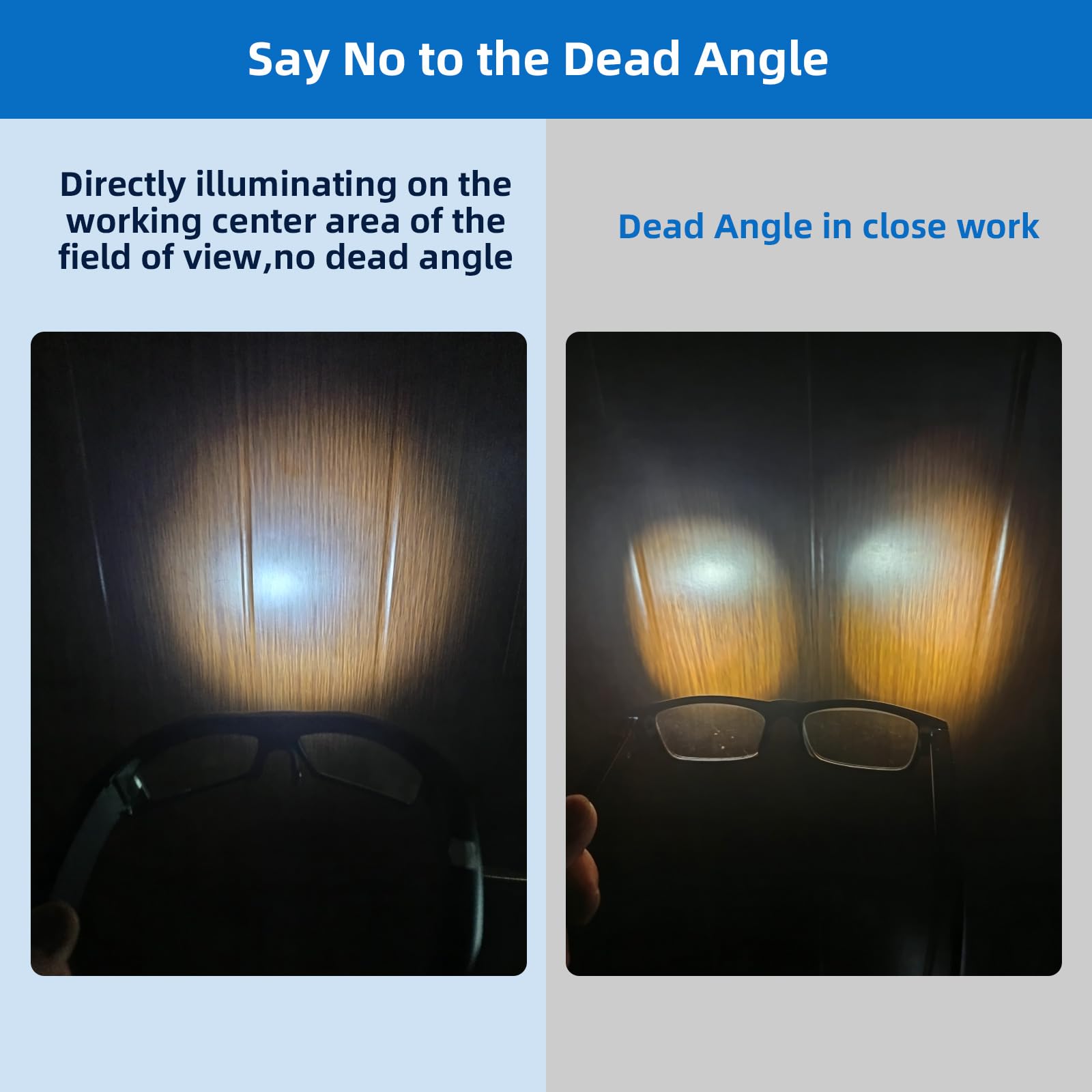 Gafas de seguridad para hombres y mujeres con luces LED recargables, extra largas 13 horas de trabajo, antiniebla, antiarañazos, gafas de protección TR90, montura duradera
