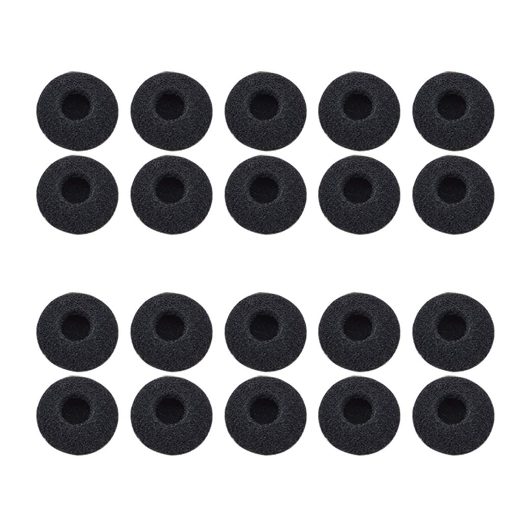 Nihenhao As Pic Shows 20Pcs 18Mm Soft Foam Earphone Earbuds Headphone Sponge Covers Replacement Cushion For Most Earphone Mp3 Mp4