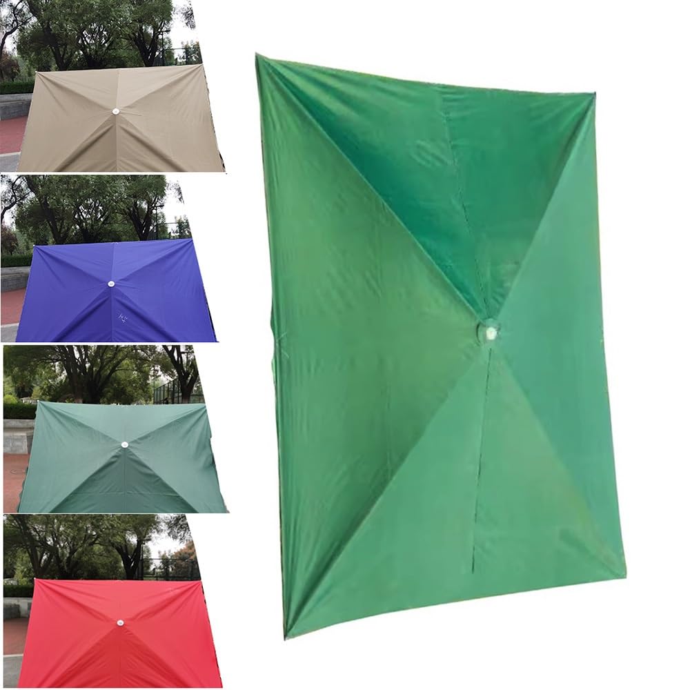 Duży zielony pokrowiec na parasol – 350 x 300 cm, trwały, wodoodporny baldachim zastępczy do parasoli tarasowych i ogrodowych, pasuje do 4/6 żeber, wytrzymały pokrowiec na zewnątrz