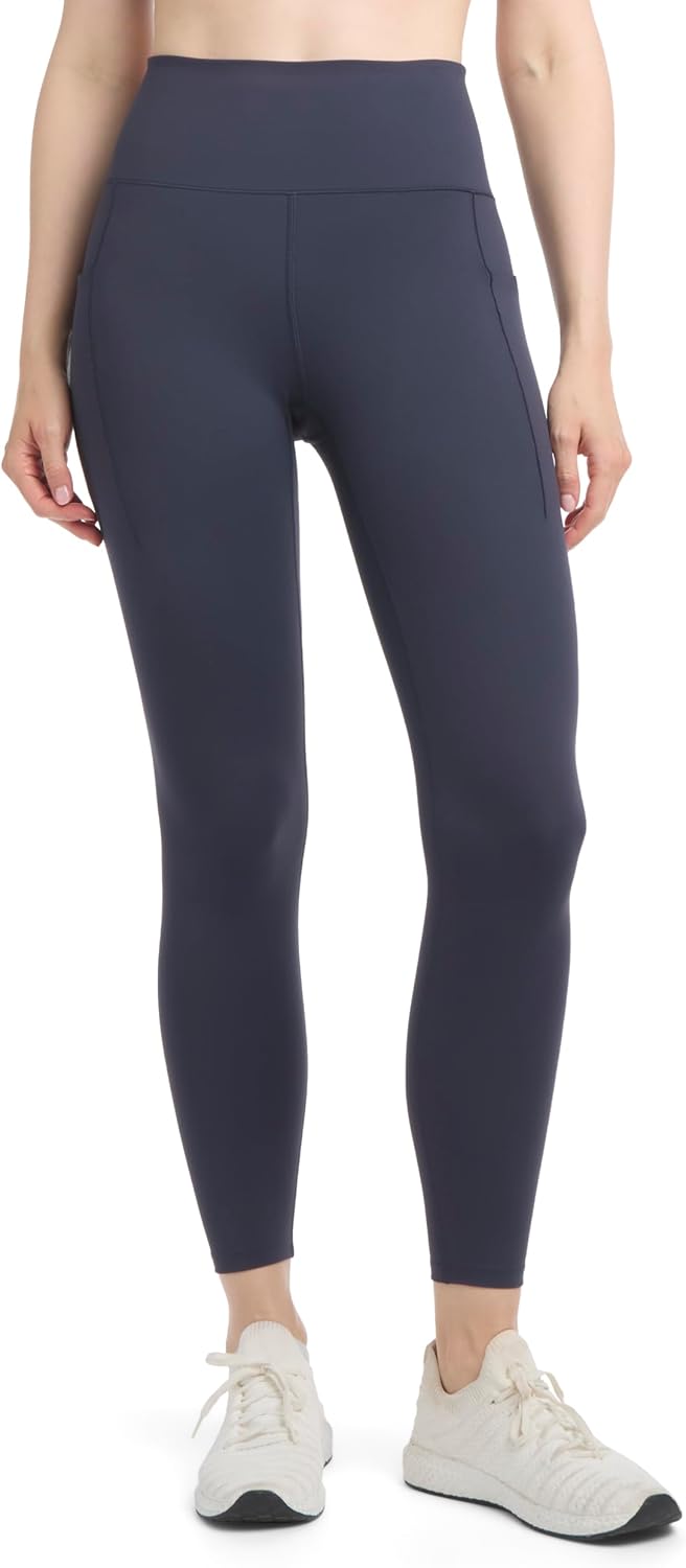 Danskin Women's Satin Stitch Shaped Back 7/8 Leggings