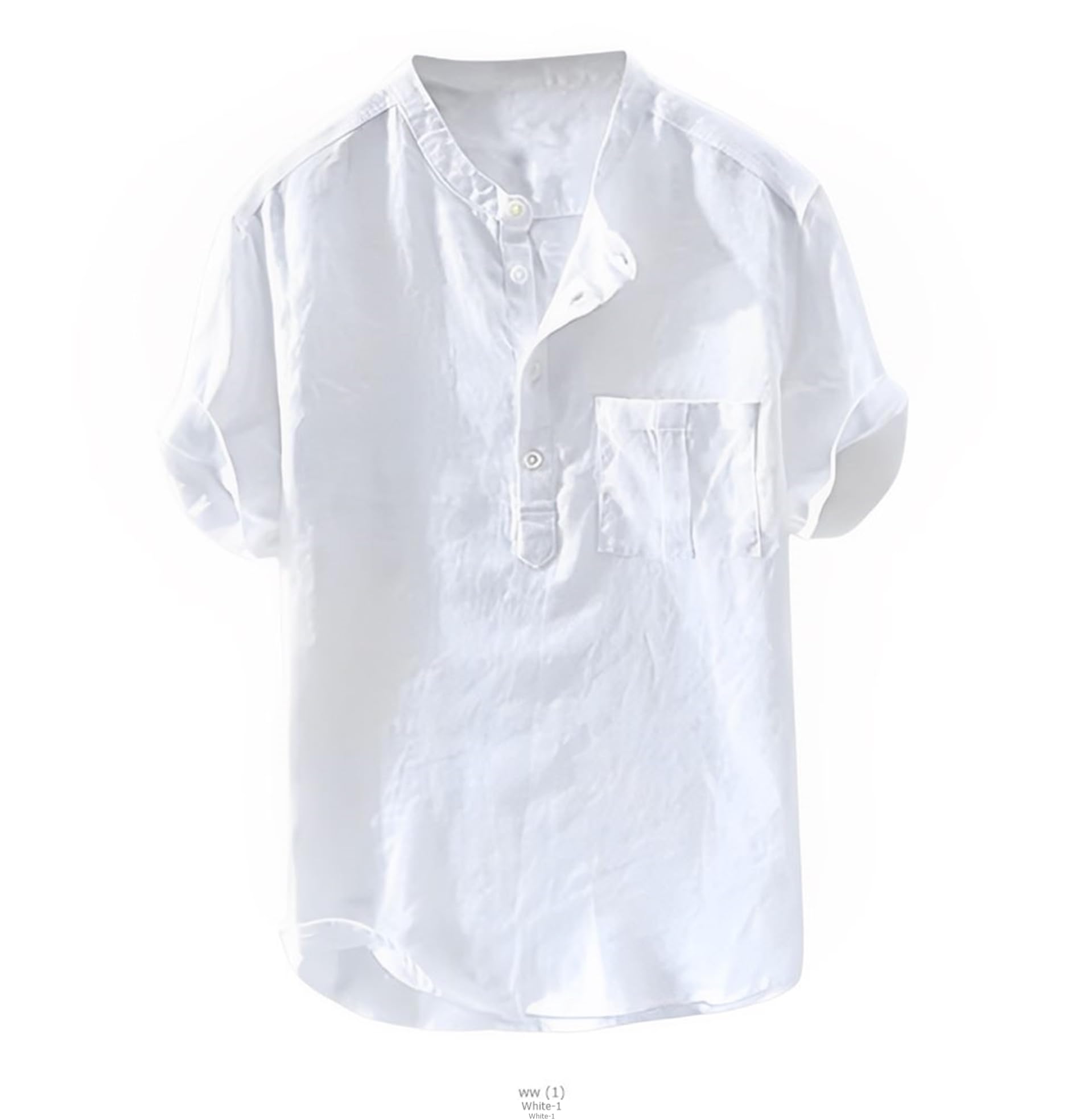 bollywood designer Men's Half Sleeve Pocket Cotton Short Kurta Superfine Solid Collar Kurta-picture-42