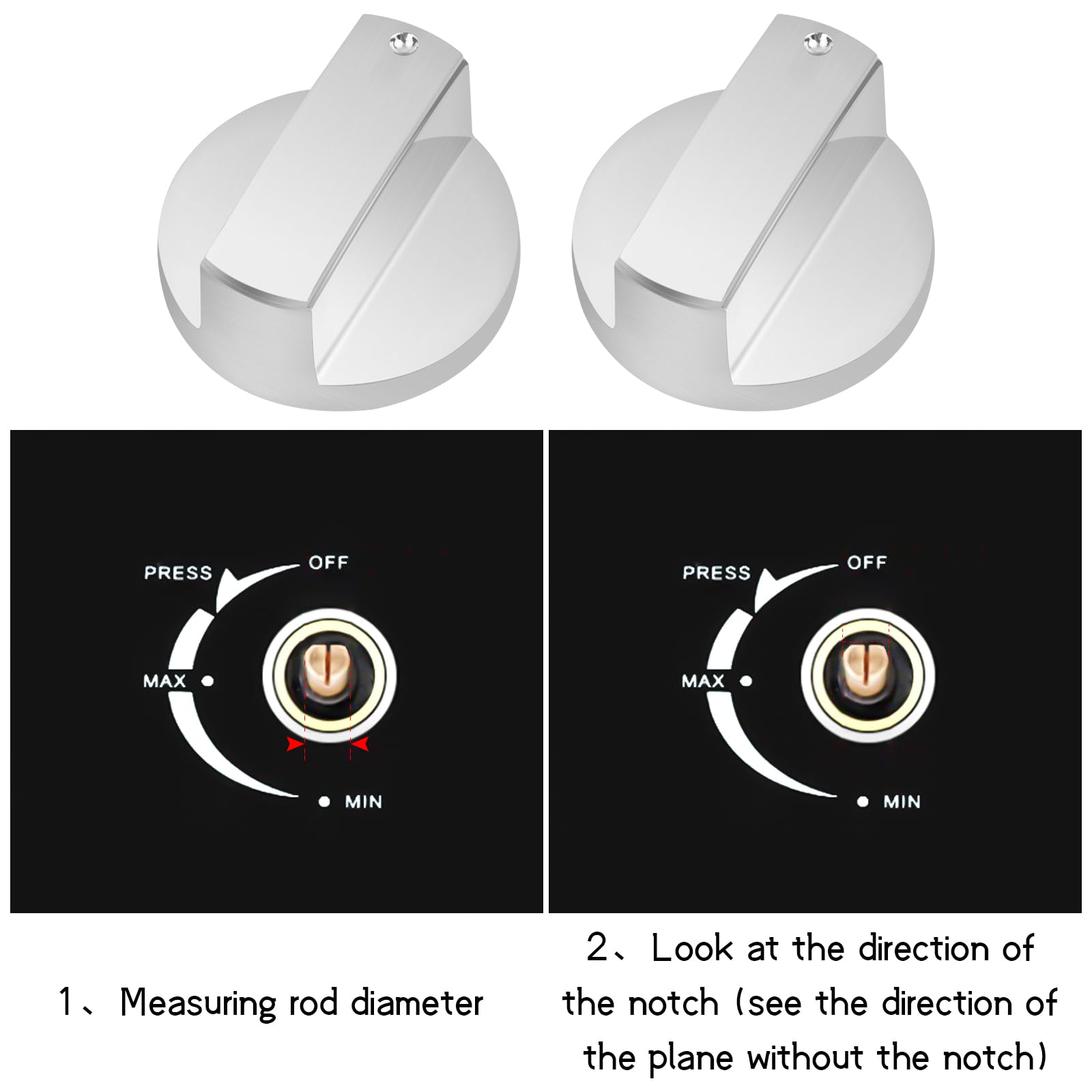 Manopole Per Fornello A Gas - 6 Pezzi Universali In Lega Di Zinco - Pulsanti Stufa Whirlpool - Foto 2