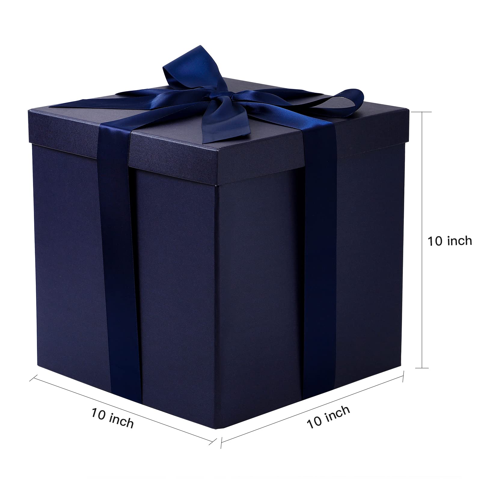 Amazon.com: RUSPEPA Navy Blue Medium Gift Box with Lids, Ribbon