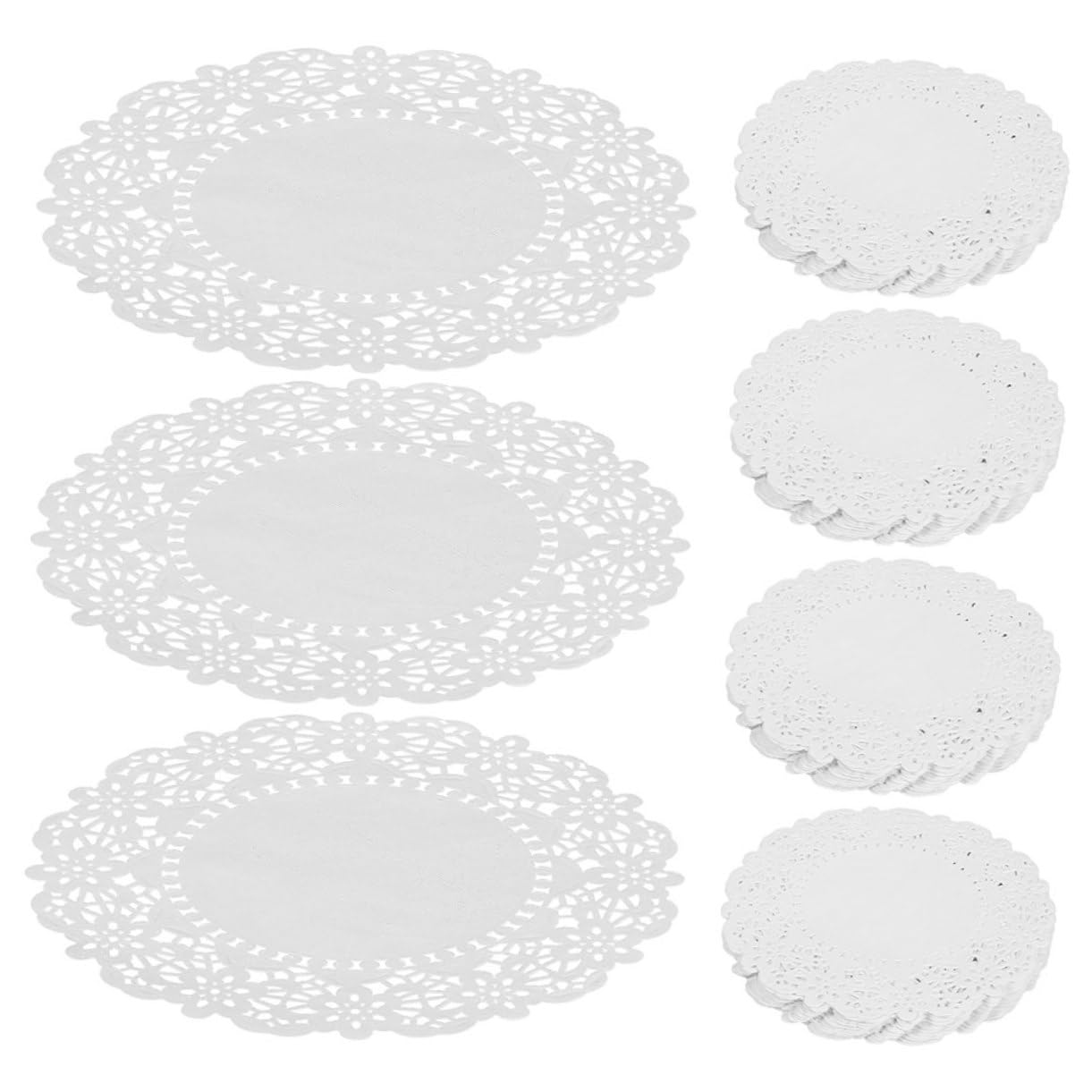 Unomor 280 Sheets Fried Food Paper Lace Doilies Paper Small Doilies Paper Food Doilies Paper Doilies for Serving Trays Paper Doilies for Plates Paper Doilies for Food Oil