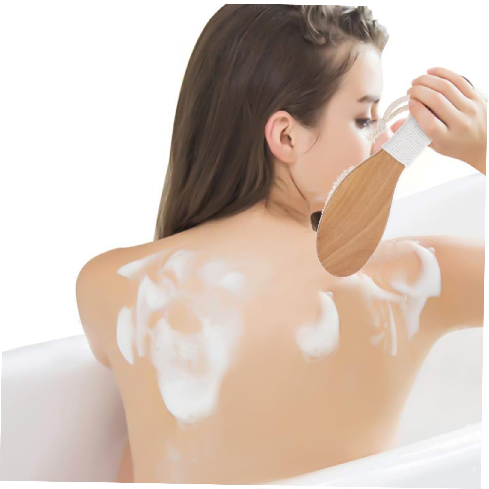 Didiseaon 5 Piezas Cepillo de baño de cerdas suaves de crin herramienta de baño corporal cepillo exfoliante de espalda cepillo de baño corporal depurador de de baño cepillo de espalda