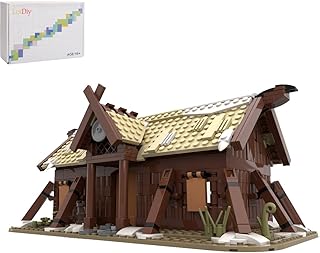 TOYGA Medieval Viking Longhouse Building Kit, 635Pcs Medieval Modular Buildings Architecture Construction Toy for Kid Adult Compatible with Lego Townhouse