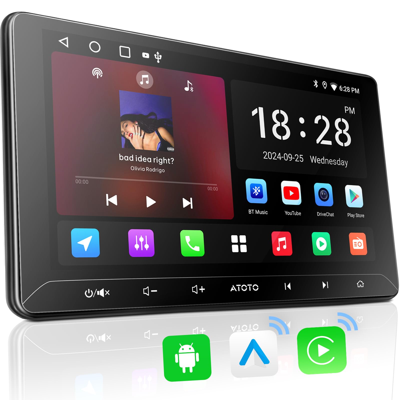 ATOTO ZONE A5L 10.1インチ ATOTO A5L 10.1inch Android Double Din Car Stereo, Wireless CarPlay