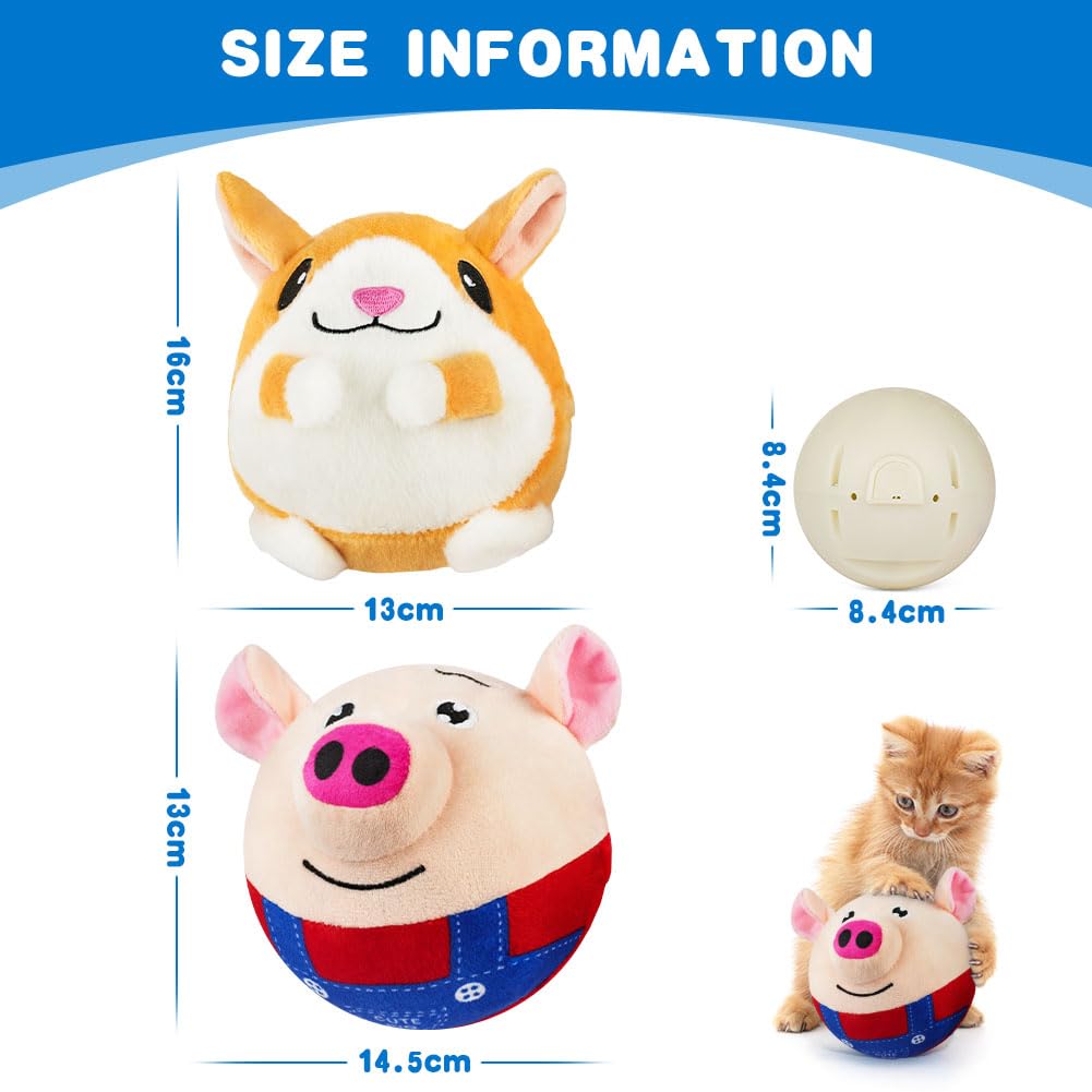 Adiwo Active Moving Pet Plush Toy, Talking Interactive Dog Toy - Image 2