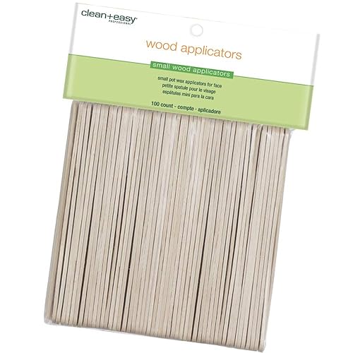 Miniatura 7 de Clean  Easy Pequeños palitos de cera para depilación facial  Espátulas aplicadoras de madera para depilación 100 unidades