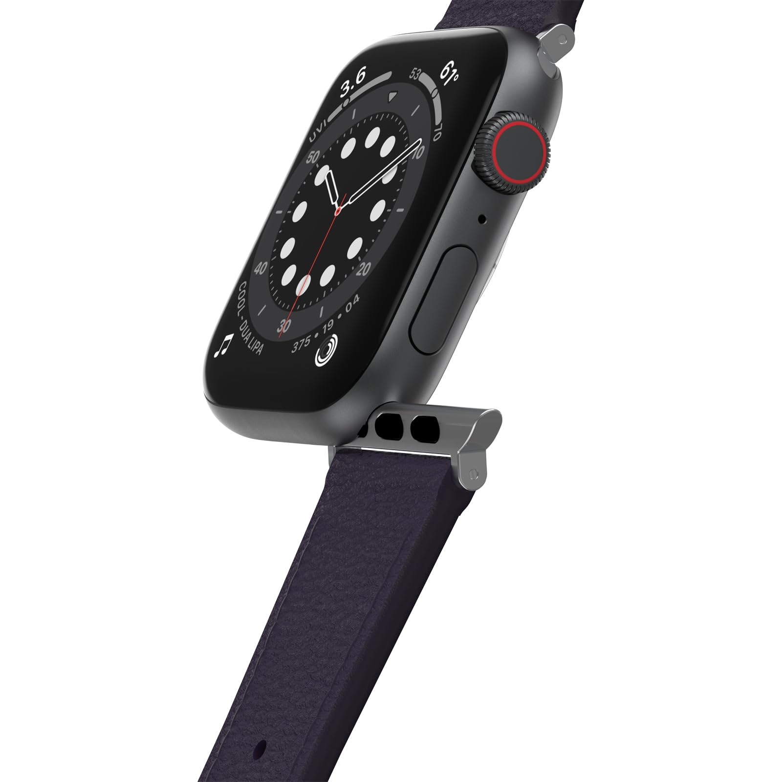 OtterBox Symmetry Cactus Leather Watch Band for Apple Watch 44/45/46mm, Replacement Durable Soft Touch Strap for Apple Watch Purple - Image 3