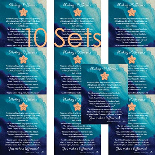 Starfish Poem Story Lapel Pin Token of Appreciation and Recognition Making A Difference (10) Coral Color