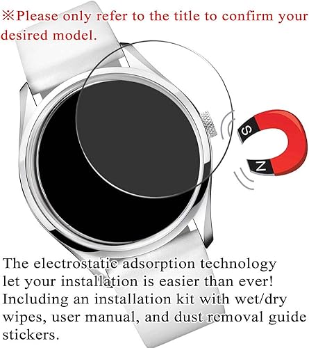 Miniatura 4 de Synvy - Protector de pantalla de cristal templado compatible con Swatch CHRONO PISTE NOIRE SUSW407 9H Film Smartwatch Smart Watch Protectores