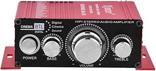 Mini Stereo Amplifier, Asixx Mini 12V 2 Channel Hi-fi Stereo Amplifier HiFi Stereo Bass Audio Power Amplifier Digital Amp