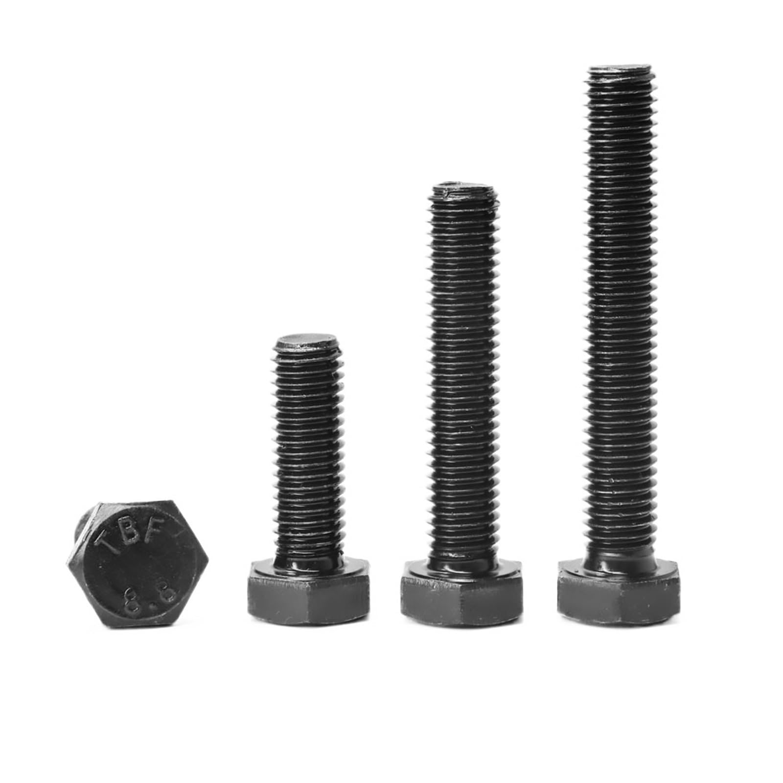 MUHUO Flanged hexagon bolt, Black Carbon Steel M4 M5 M6 M8 M10 M12 M14 M16 Hex Cap Screw For Metal Bracket Frame Mounting(35mm,M6 5pcs)