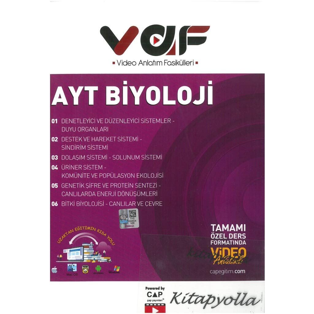 Çap Ayt Biyoloji VAF 2021