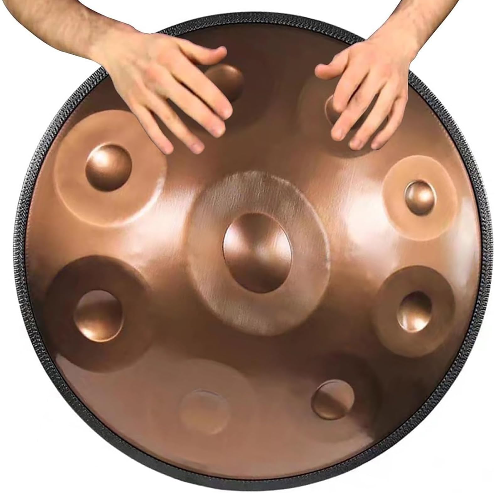 9 Noten 22 Zoll 440 Hz Stahltrommel, Handpan-Trommelinstrument D Kurd-Moll, Anfänger, Meditation, Yoga, Mit Weicher Hand-Pan-Tasche, Für Professionelle Audioproduktion