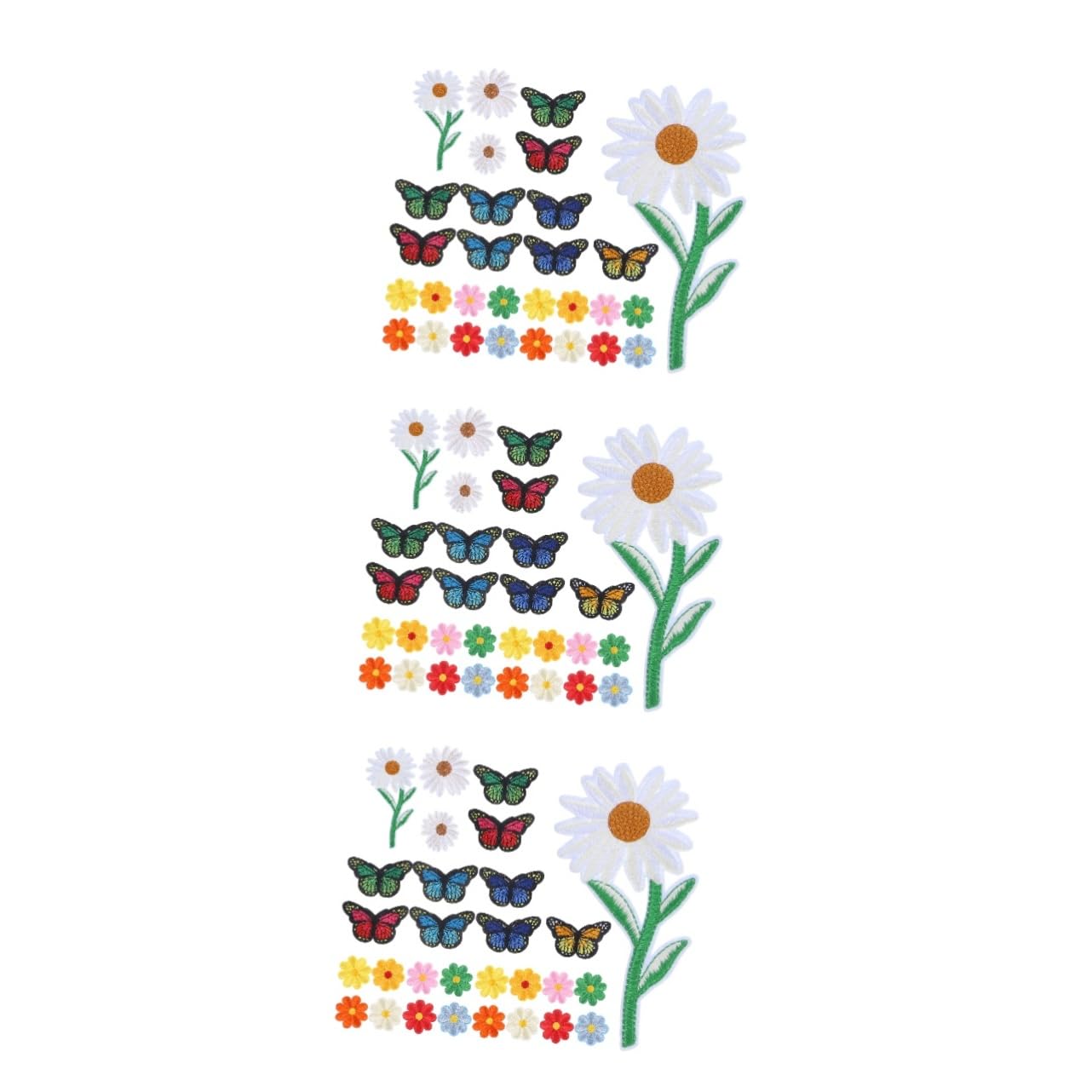 NUOBESTY 117stücke Teiliges Mit Floralen Schmetterlings-patches Bügel Und Nähapplikationen Reparatur Von Jeans Jacken Und Kleidung Dekorative Stickereien Für -projekte