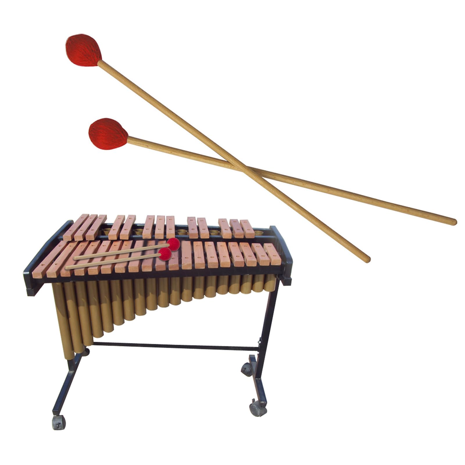 2 unids madera lana baquetas marimba percusión instrumentos musicales accesorios para principiantes kits de entrenamiento
