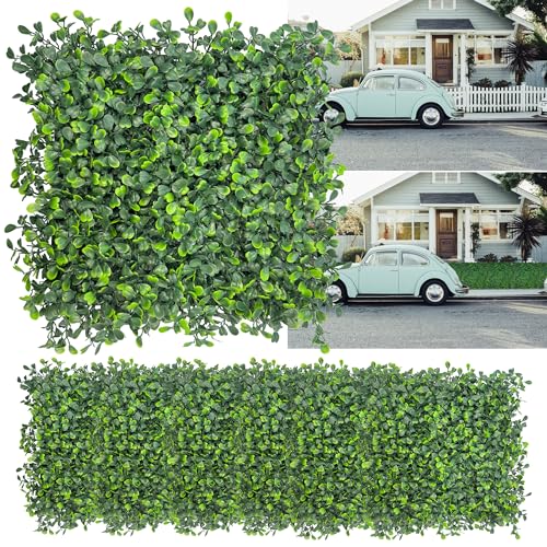 Artificial Grass Wall Backdrop,10"x 10"(8P) UV-Anti Boxwood Faux ...